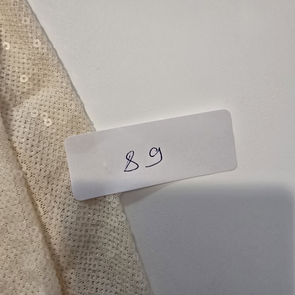 Rosetta Getty x RTR Sequin Short Sleeve Maxi Dress In Cream Size M - Picture 12 of 12